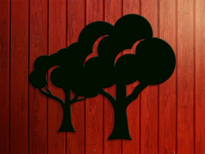 Väggdekor_Troll_RedBG_Träd-4