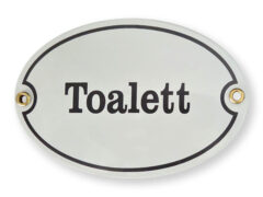 Emaljskylt Toalett